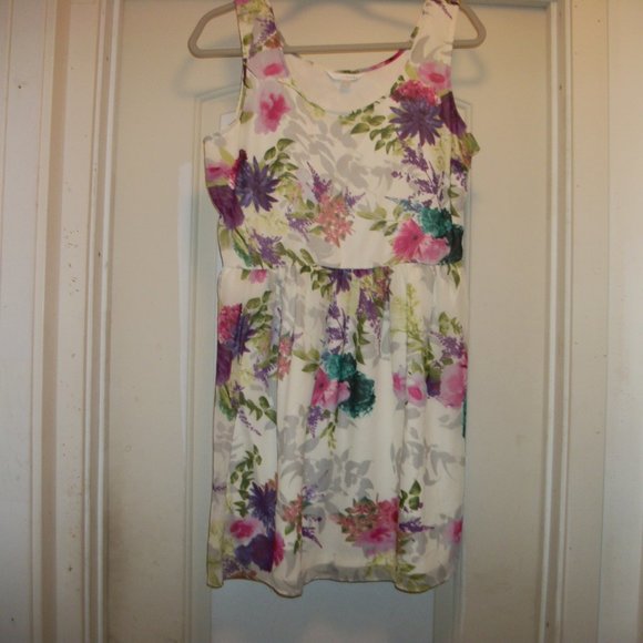 DEMURE SOFT GIRL COQUETTE COTTAGECCORE BOHO LOVELY FLORALS DRESS M - Picture 1 of 5